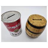 2 Tin Penny Banks