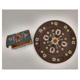 Norwegian box and hand painted plate