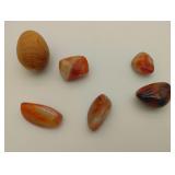 Agates & a wooden egg!