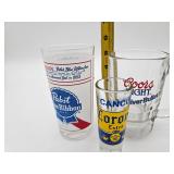 Coors Mug, Pabts Cup & Carona Shot Glass
