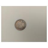1853 Silver Seated Liberty Quarter