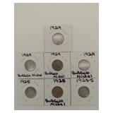 7 buffalo nickels