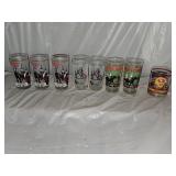 7 Vintage Kentucky Derby Glasses, Super Bowl Glass