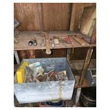 Galvanized Tub Filled with Tools and Misc