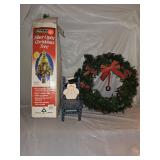 Fiber Optic Christmas Tree, Wreath, Chair
