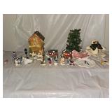 Mini Christmas Village People, Birdhouse, Decor