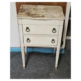 Antique Caswell Runyan Painted Sewing Cabinet