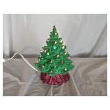 Miniature Ceramic Lighted Christmas Tree