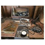 Wood Box full of Tools and Misc