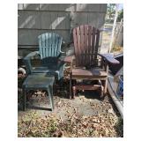Outdoor Glider, Chair and End Table