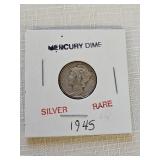 1945 Silver Mercury Dime