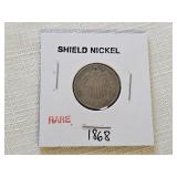 1868 Rare Shield Nickel