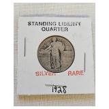 1928 Silver Standing Liberty Quarter