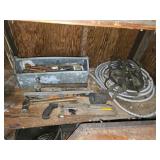 Galvanized Tool Box, Hammers, Saws, Tools