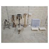 Asst of Metal & Wood Candle Holders & Displays