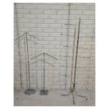 3 Metal Chrome Store Display Racks