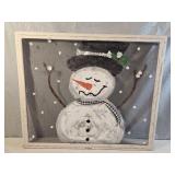 Vintage Painted Snowman Screen