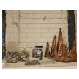 Cypress Wood, Marbles and Polished River Rocks