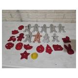 Assorted Metal & Plastic Vintage Cookie Cutters