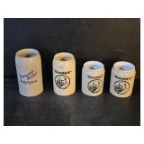 4 German Stoneware Steins