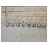 8 Vintage 1947 Toledo Yacht Club Glasses