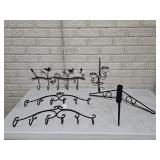 Metal Hooks, Tree Stand and Candle Holder
