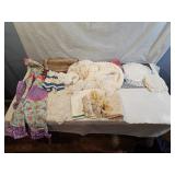 Vintage Apron, Doilies and Linen
