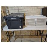 Heavy Duty Stackable Tote, 2 Organizers