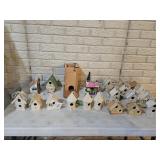 Assortment of Bird Houses and 1 Feeder