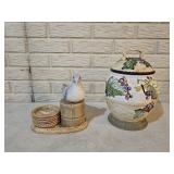 Vintage Duncan Nautical Coaster Set, Cookie Jar