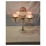 Vintage Michelotti 5 Arm Prism Parlor Lamp