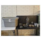 Tote of Glassware