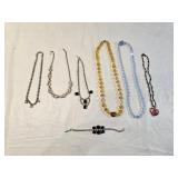 6 Fashion Necklaces, 1 Bracelet