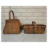 2 Signed Handmade Baskets