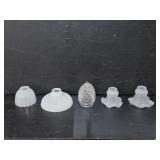 5 Vintage Glass Light Shades