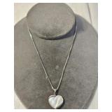 Sterling Silver Mother of Pearl Pendant Necklace