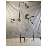Shepherds Hooks, Metal Yard Art