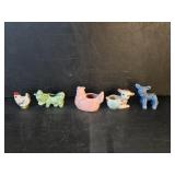 5 Pieces of Vintage Pottery Planters/Vases