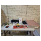 Vintage Cook Stove, First Aid Kits, Ponchos, Tote