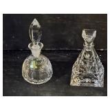 Waterford And Galway Cut Crystal Perfume Bottles