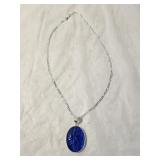 Sterling Silver Lapis Lazuli Pendant Necklace