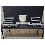 Metal Shelves and Decor