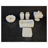 Assortment of Milk Glass