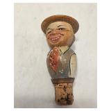Vintage Anri Hand Carved Mechanical Bottle Stopper