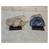 Agate Geode and Malachite Quartz