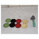 Vintage Metal Coasters and Ice Cream Scoop