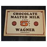 Vintage Wagner Chocolate Malted Milk Advertising