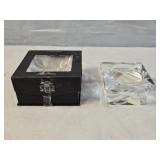 Oleg Cassini Signed Crystal Pillar