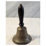 Vintage Brass Wood Handled School Bell