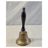 Vintage Brass Wood Handled School Bell